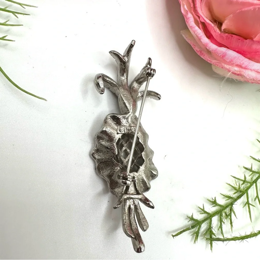 VINTAGE⚜️RARE LISNER Ornate French Feathers Brooch